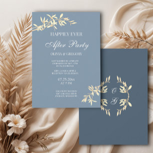 Invitation Symphonie florale intemporelle en Mariage bleu