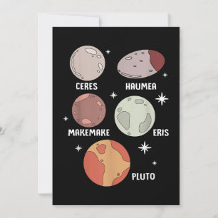 Invitation Système Solaire De L'Espace Extérieur Planète Nain
