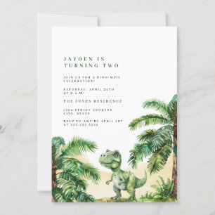 Invitation T-Rex Dinosaur Anniversaire