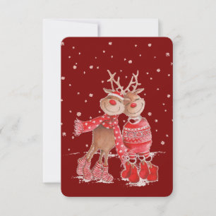 Invitation T-shirt de Noël Renne Mignon – 3D Confortable