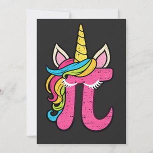 Invitation T-shirt drôle Licorne Pi Day 3.14 Mathématiques No
