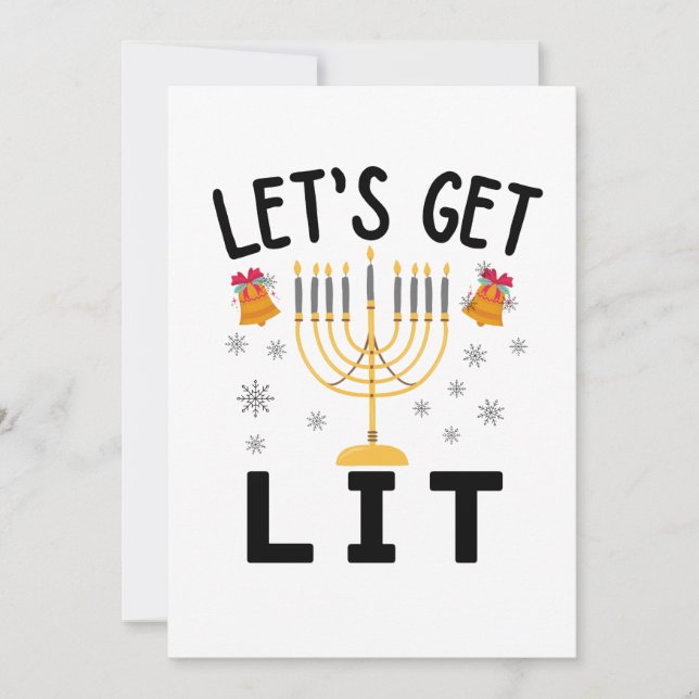 Invitation T-Shirt Hanukkah Allumons-Nous (Devant)