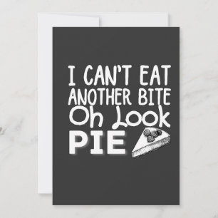 Invitation T-shirt 'Je ne peux pas manger une autre bouchée O