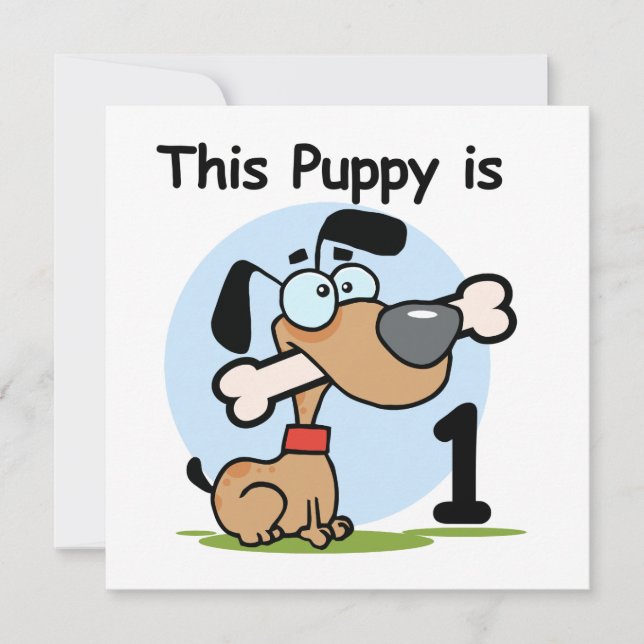 Invitation T-shirts et cadeaux 1er Anniversaire (Devant)