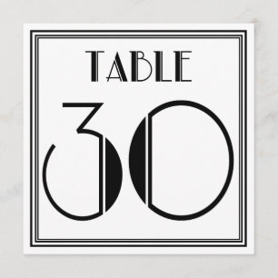 Invitation Table Art Déco Numéro 30