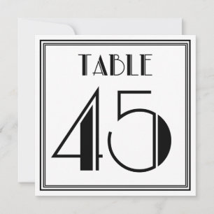Invitation Table Art Déco Numéro 45