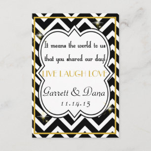 Invitation Table de Merci du Mariage Gold Gatsby