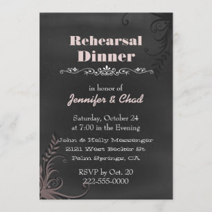 Invitation Tableau Chalet Regarder Mariage Dîner de répétitio