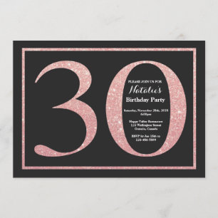 Invitation Tableau de bord de la Parties scintillant d'or ros