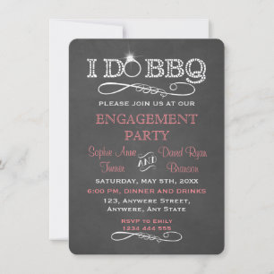 Invitation Tableau de bord I DO BBQ Engagement Party Invitati