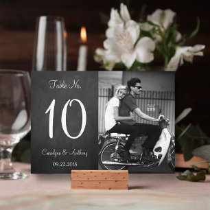 Invitation Tableau de bord moderne Mariage photo Numéro de ta
