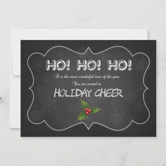 Invitation Tableau de bord unique HO HO HO Xmas Party (Devant)