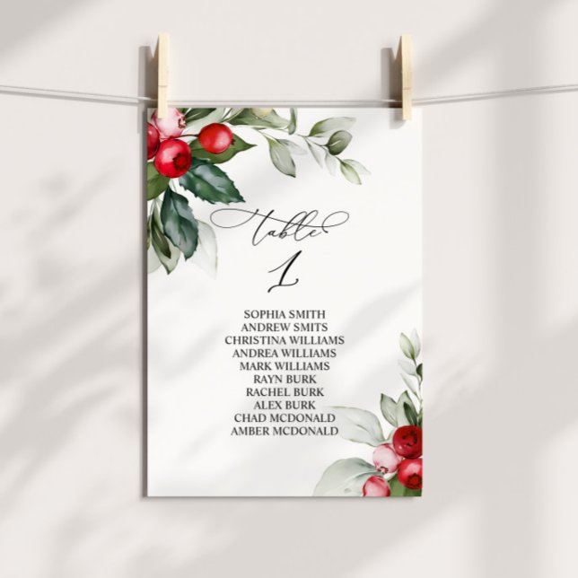 Invitation Tableau de la verdure de Noël Numéro 1 Tableau des (Créateur téléchargé)