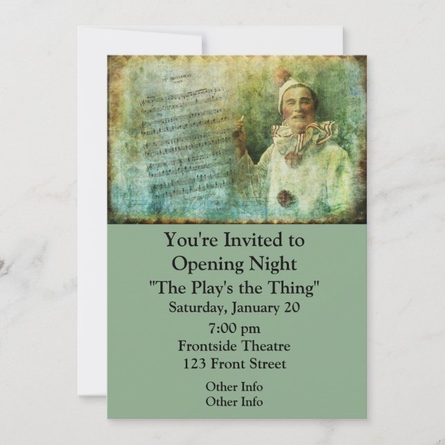 Invitation Tableau de l'acteur et de la chanson (Devant)