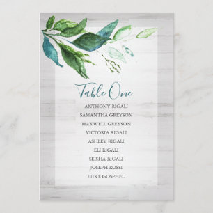 Invitation Tableau de placement de mariage à l'aquarelle rust