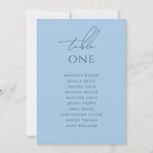 Invitation Tableau de placement de mariage bleu ciel pastel m