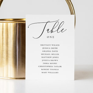 Invitation Tableau de placement de mariage moderne avec écrit