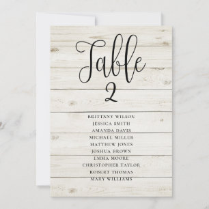 Invitation Tableau de sièges mariage rustique. Pays moderne