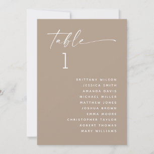 Invitation Tableau de sièges minimalistes pour Mariage Dusty 