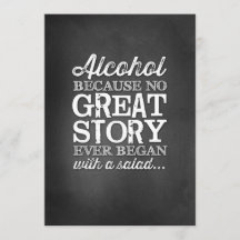 Tableau de table 5x7 Chalkboard Alcool Parce que