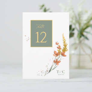 Invitation Tableau de texture Mariage fleur sauvage n° Gold I