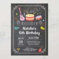 Tableau d'invitation de fête d'anniversaire de