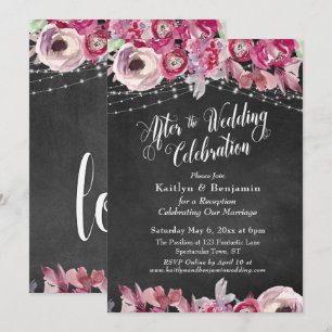 Invitation Tableau Floral Après la Célébration de Mariage