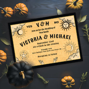 Invitation Tableau Gothique de l'esprit mystique Mariage d'Ha