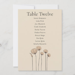 Invitation Tableau minimaliste des fleurs modernes