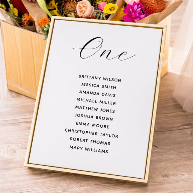 Invitation Tableau minimaliste des sièges Mariages | Élégant  (Créateur téléchargé)