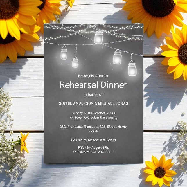 Invitation Tableau noir blanc de la répétition (Créateur téléchargé)