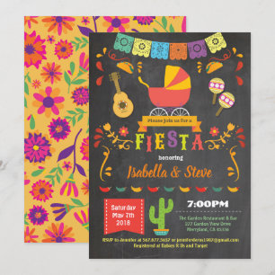 Invitation Tableau noir de baby shower de la Fiesta