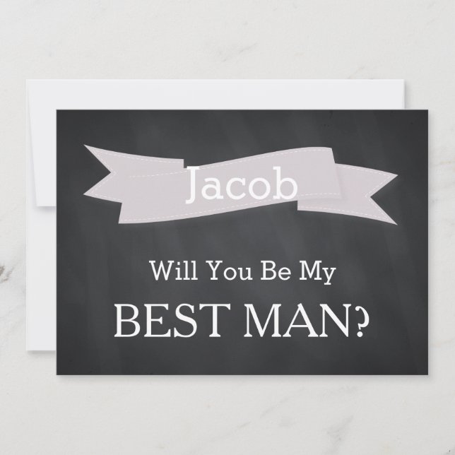 Invitation Tableau vous serez notre meilleur homme (Devant)