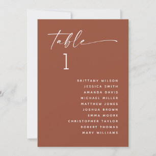 Invitation Tableur minimaliste en terre cuite pour mariage de