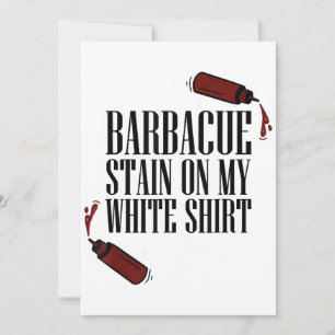 Invitation Tache de BBQ sur mon Blanc 