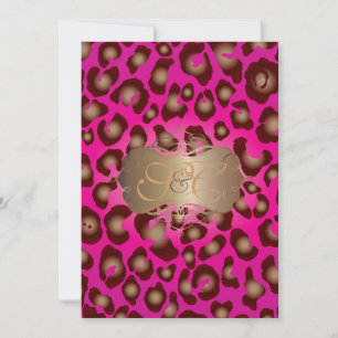 Invitation Taches léopards + tourbillons de perles/vintage/ro
