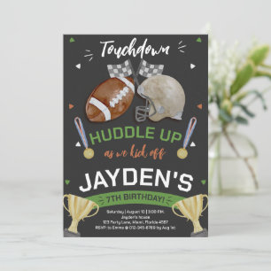 Invitation Tâchez-Vous Alors Que Nous Commençons Le Football 