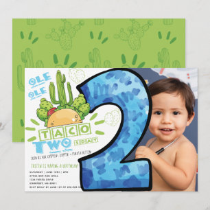 Invitation Taco 2ème anniversaire Fiesta Photo