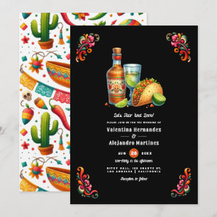 Invitation Taco 'À propos de l'amour : Mariage de Fiesta vibr