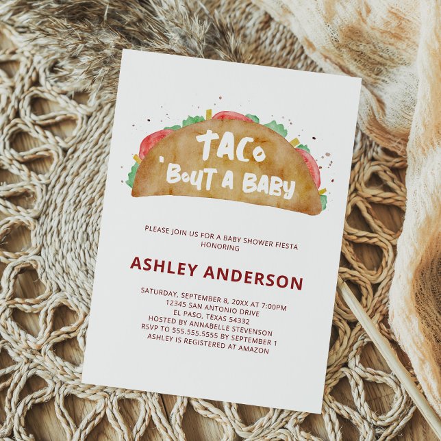 Invitation Taco 'Bout a Baby shower la Fiesta mexicaine (Créateur téléchargé)