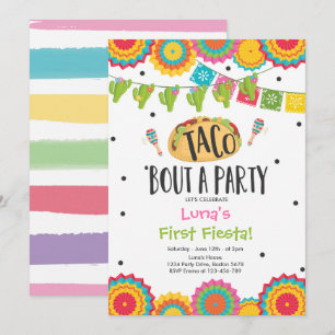 Invitation Taco 'Bout a Party Girl First Fiesta Birthday