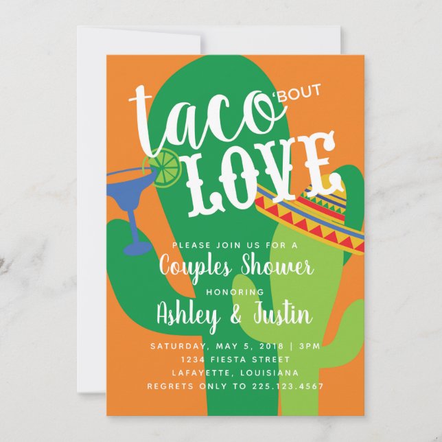 Invitation Taco Bout Love (Devant)