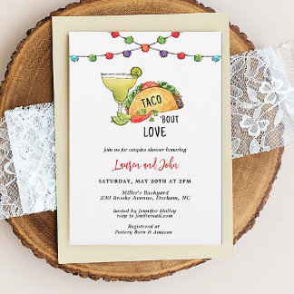 Invitation Taco Bout Love Couples Fête des mariées Fiesta