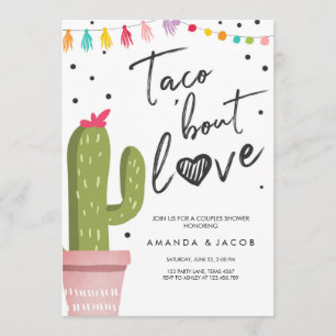Invitation Taco Bout Love Fiesta Couple Shower Cactus