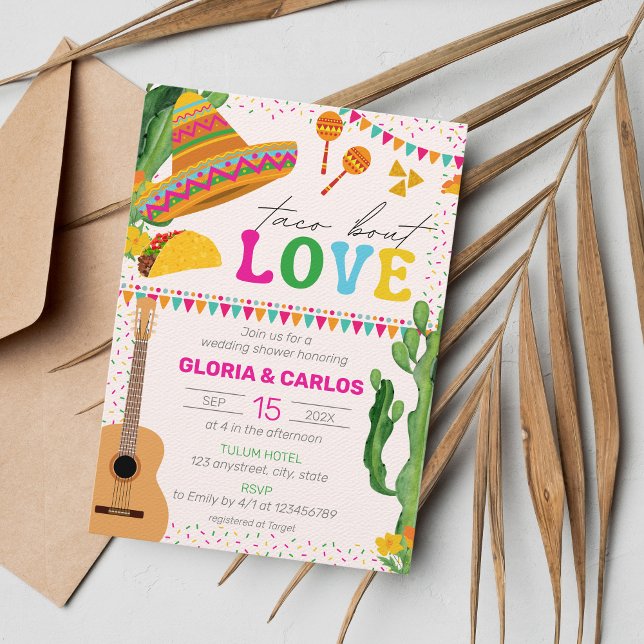 Invitation Taco bout Love Fiesta Douche Couple Mexicaine (Créateur téléchargé)