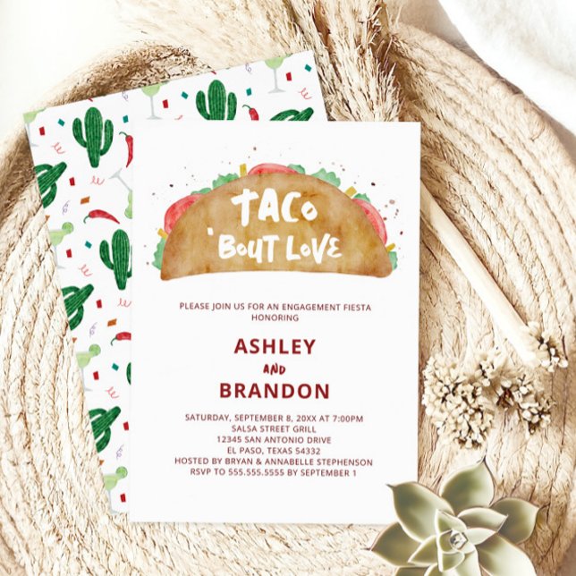 Invitation Taco 'Bout Love Mariage de l'engagement Fiesta (Créateur téléchargé)