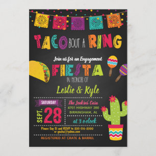 Invitation Taco Bout une Bague - Fête de Fiançailles/Couple