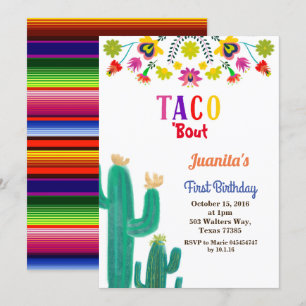 Invitation Taco fête mexicaine 1er anniversaire