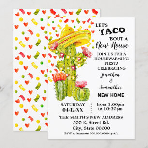 Invitation Taco parle de la Fiesta du réchauffement des maiso