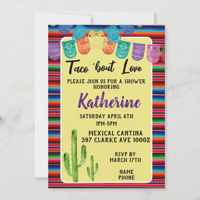 Invitation Taco 'sur l'amour (Devant)